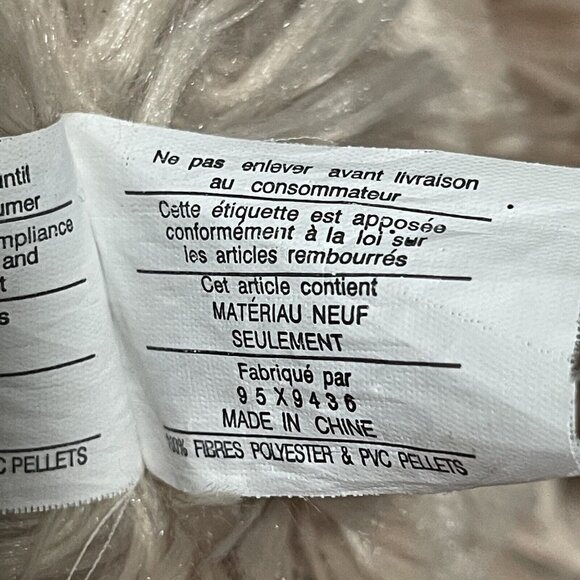 Kellytoy 12” super soft fluffy beige cuddily cute bear with gold threaded nose - Picture 6 of 9